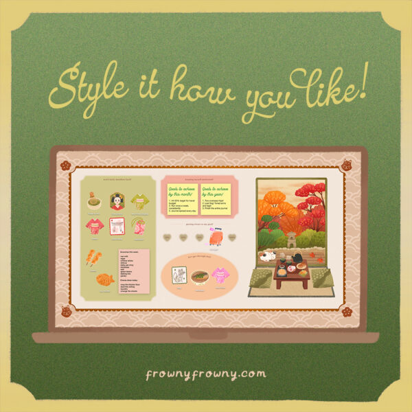 Kyoto - Post 02a_square Kyoto – Digital Desktop Organizer Wallpaper + Icons Set