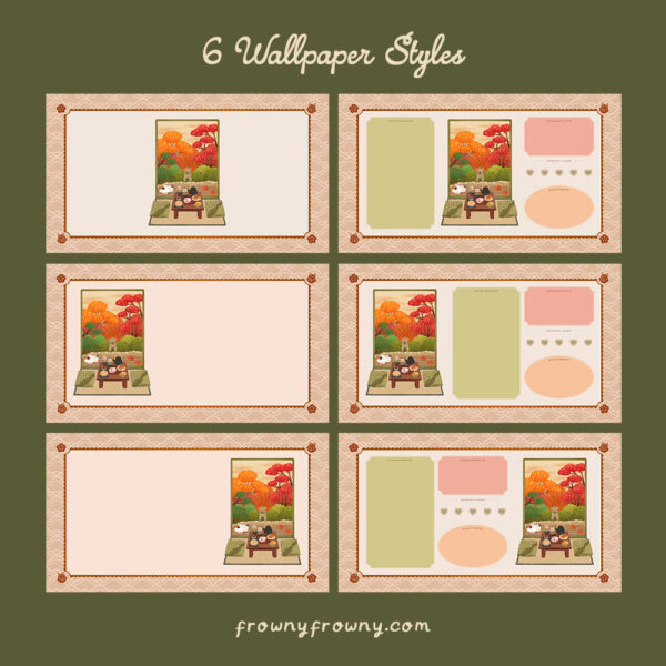 Kyoto - Post 03_square Kyoto – Digital Desktop Organizer Wallpaper + Icons Set