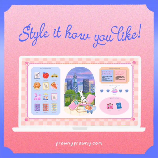 New York - Post 02a_square New York – Digital Desktop Organizer Wallpaper + Icons Set