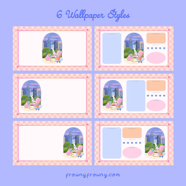 New York - Post 03_square New York – Digital Desktop Organizer Wallpaper + Icons Set